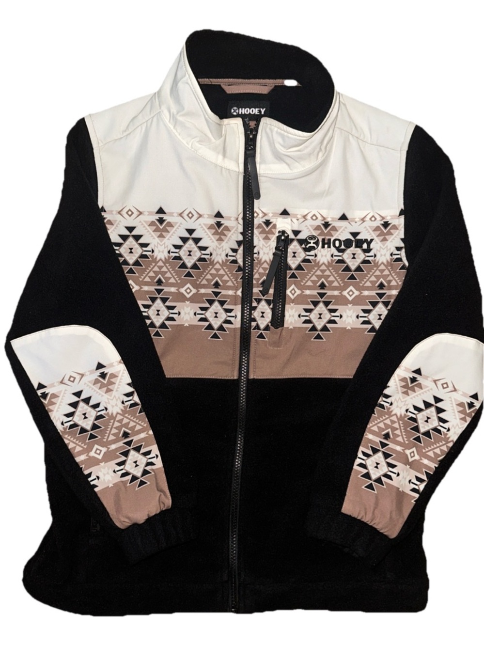 Hooey Youth Western Jacket Aztec Fleece Size Large Zip Black